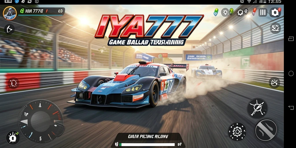 Tampilan gameplay <strong>IYA777</strong> yang mendebarkan dan penuh aksi balap.