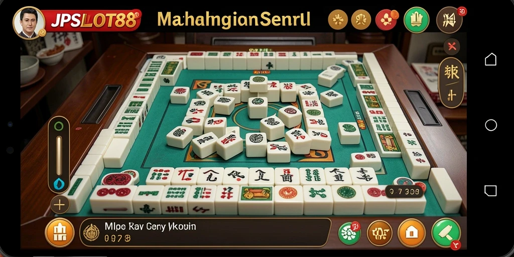 Screenshot gameplay JPSLOT88 menunjukkan aksi seru permainan Mahjong.