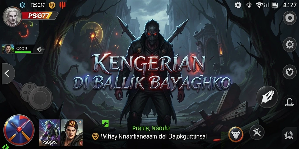 Screenshot gameplay PSG77 yang menampilkan suasana horor yang mendebarkan.