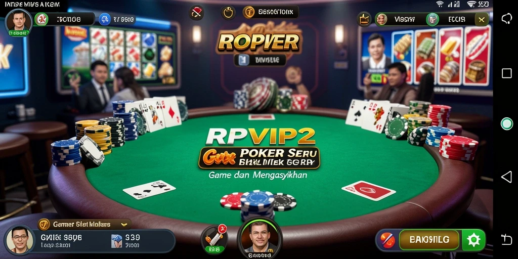 Screenshot RPVIP2 menampilkan gameplay Poker yang seru dan interaktif.