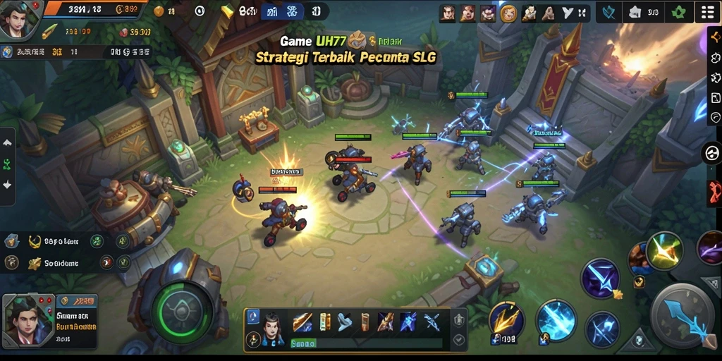 Tampilan gameplay UH77 yang mendalam dan menantang.